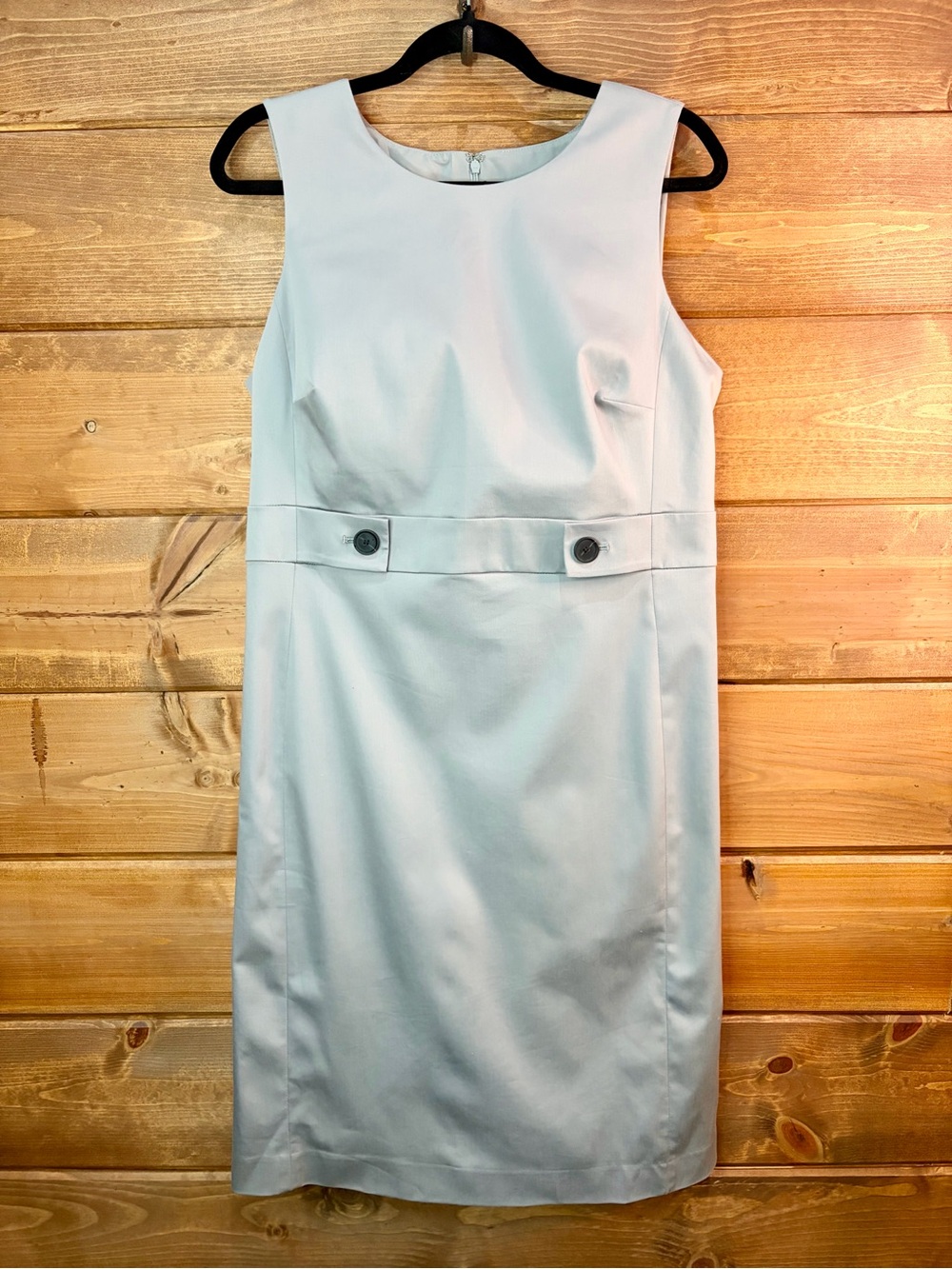 Ann Taylor Light Gray Sleeveless Sheath Dress Size 12 💕🩶